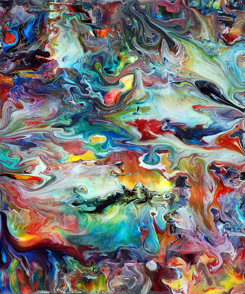 Acrylic Abstract Fluid Painting