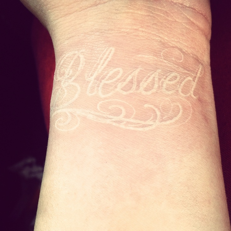 Blessed White Ink Tattoos