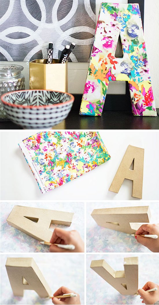 DIY-Floral-Monogram-DIY-Home-Decor-Ideas-on-a-Budget-Click-for-Tutorial-Easy-Home-Decorating-Ideas