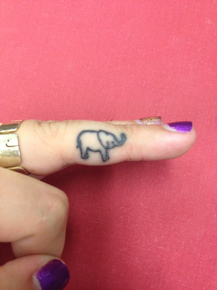 Elephant Finger Tattoo