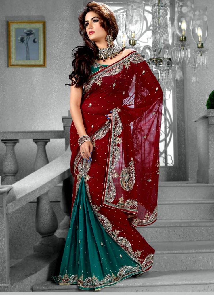 Indian-bridal-dresses-saree-designs