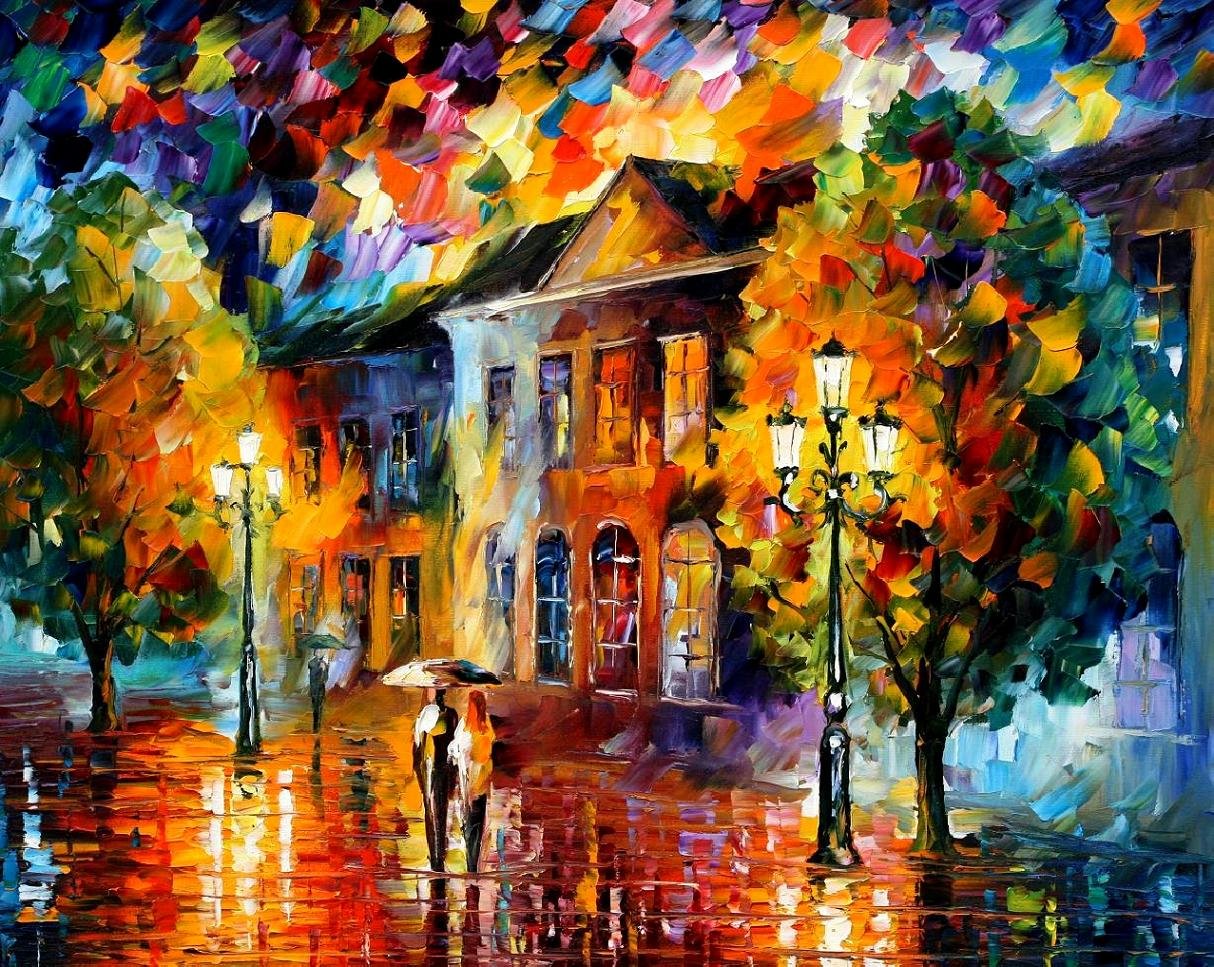 PALETTE KNIFE Oil Painting On Canvas By Leonid Afremov