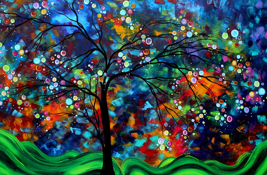 abstract-art-original-landscape-painting-bold-colorful-design-shimmer-in-the-sky-by-madart-megan-duncanson
