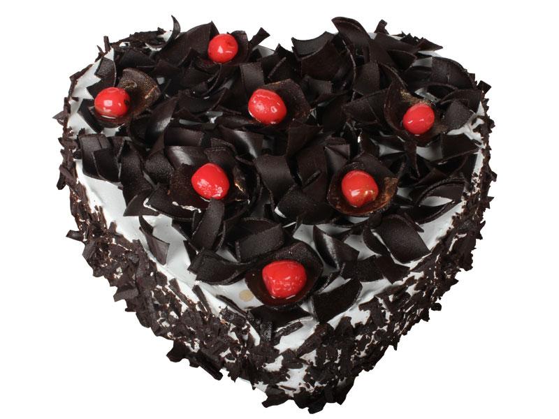 Anniversary Heart shape Cake black forest