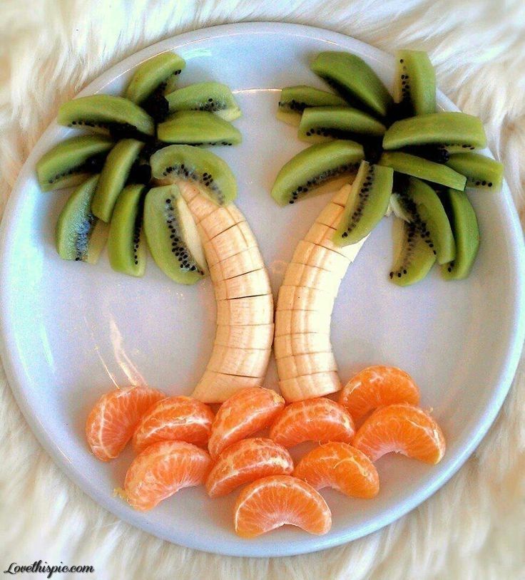 Banana, kiwi and orange art food
