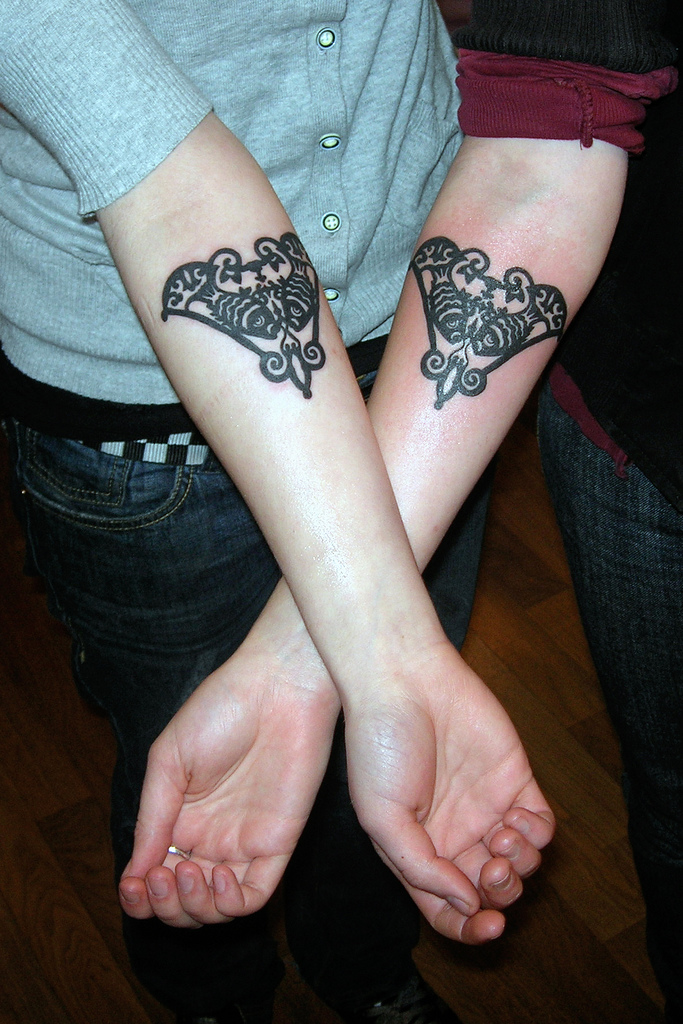 Best friend tattoos on twins