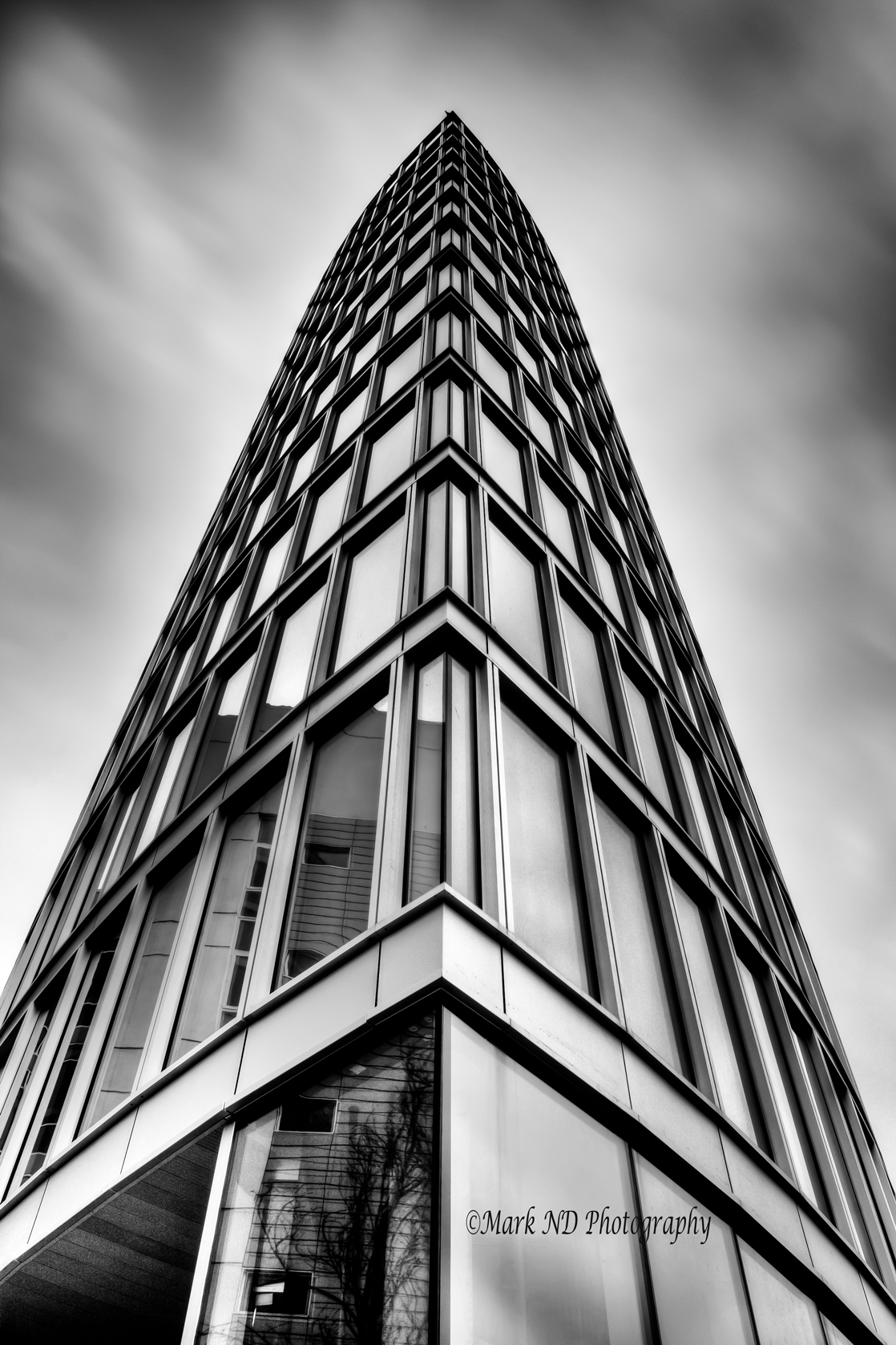 Black And White Modern Architecture Photography Glass tower bristol england