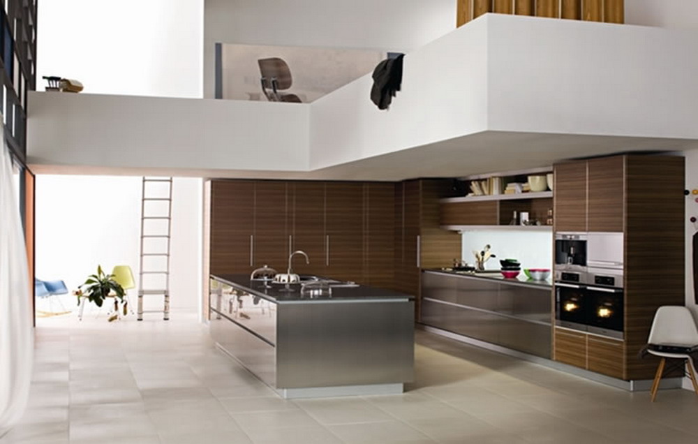 Elegant-Modern-Contemporary-Decorating-Ideas-For-Open-Kitchen-With-Futuristic-Cupboard-Finish