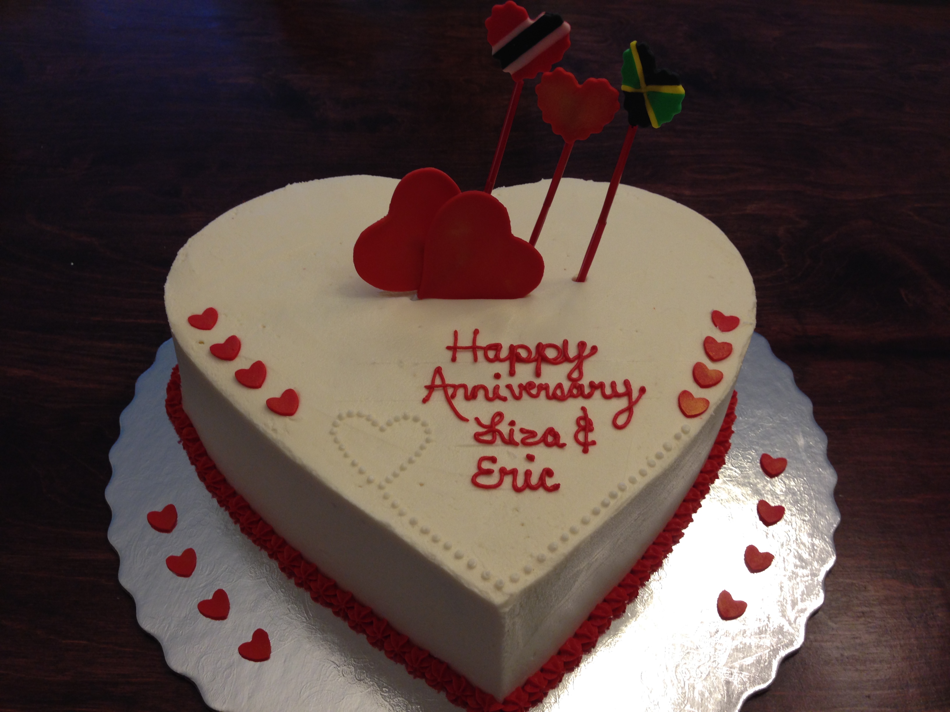 Heart Anniversary Cakes Wedding anniversary cake