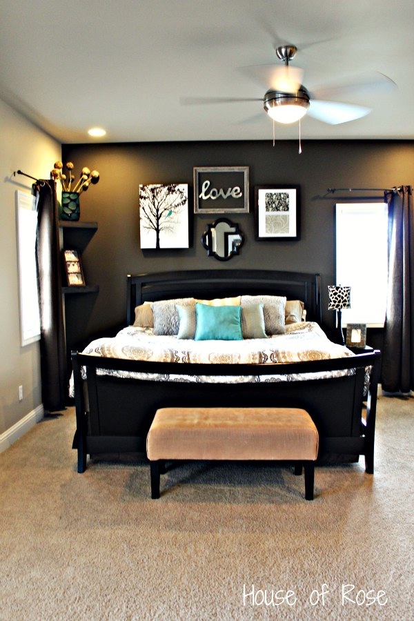 Master Bedroom Wall Makeover Brown Tones