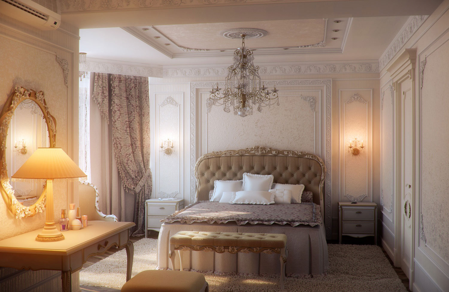 Master-Romantic-Bedroom-Decorating-Ideas-Luxurious-White
