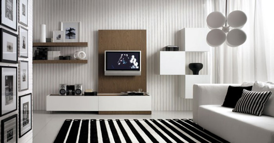 Modern-contemporary-living-room-ideas-with-chic-wall-art-design-and-modern-sofa-sets-as-well-as-modern-rug-and-frames-decor
