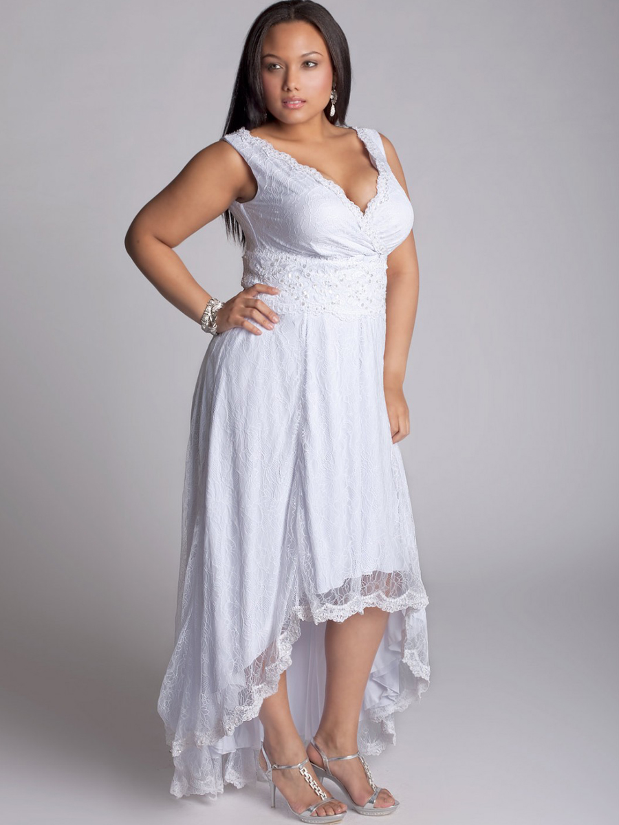 Plus-Size-Off-The-Shoulder-High-Low-Train-White-Lace-Full-Wrap-Wedding-Gown