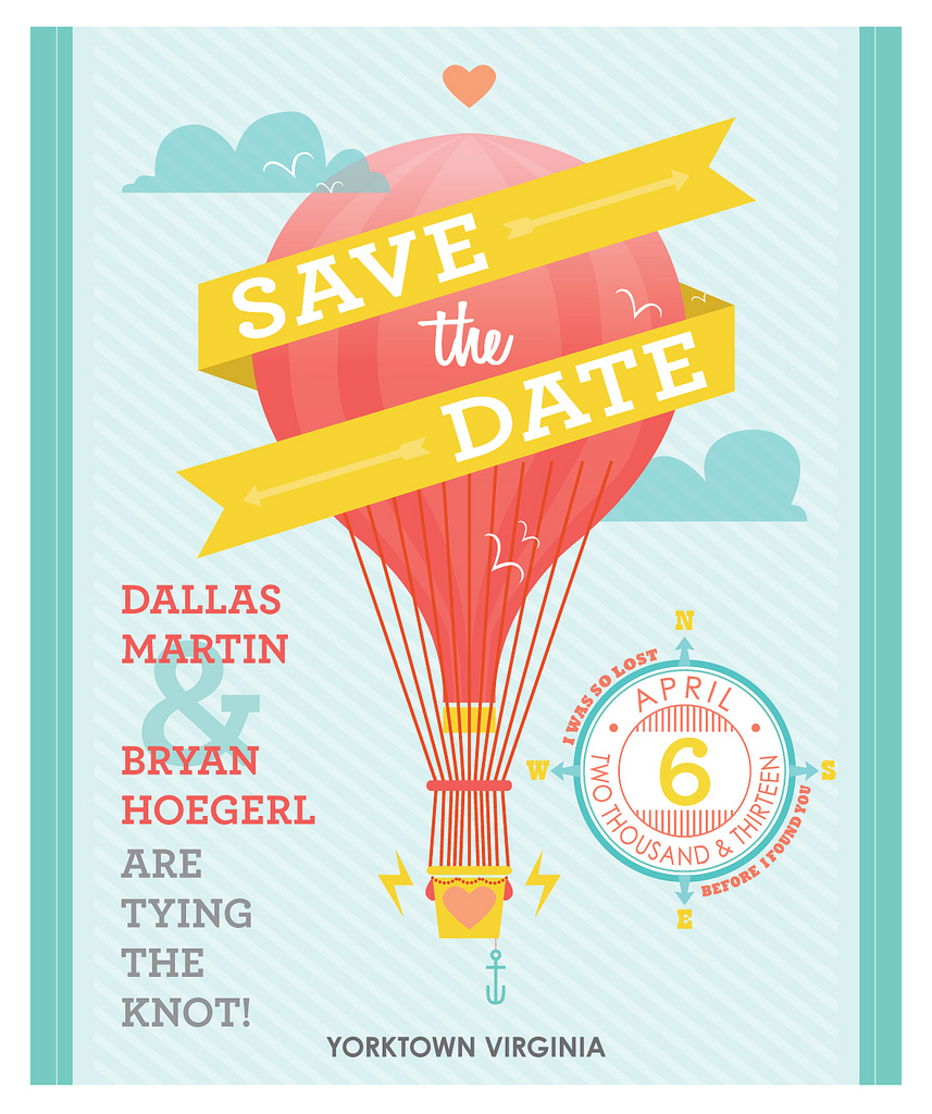 Save the dates for my friend Dallas' wedding