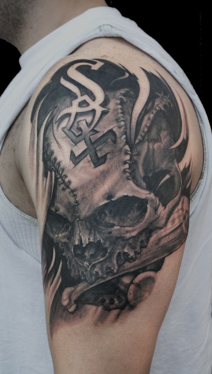 Skull-Half-Sleeve-Tattoos