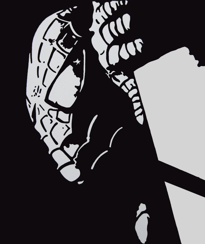 Spiderman Pop Art Painting Black and White