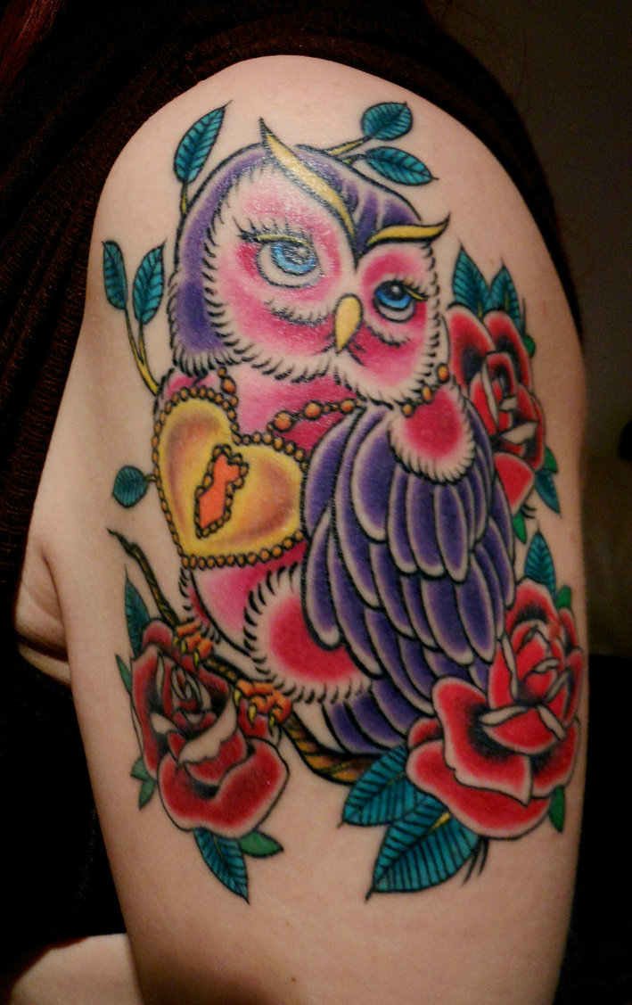 Traditional-Owl-Tattoos