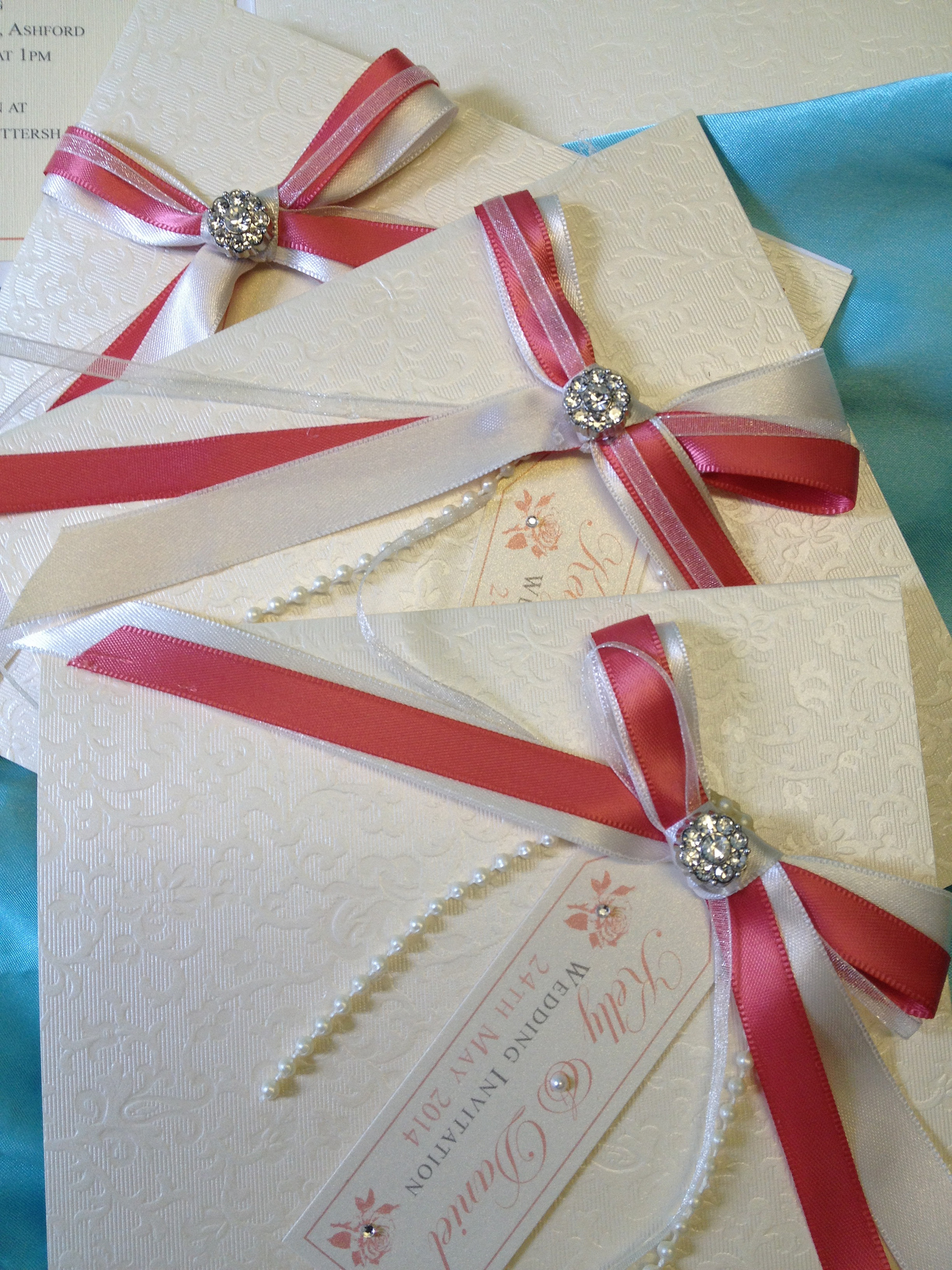 Vintage Rose luxury bespoke wedding invitations