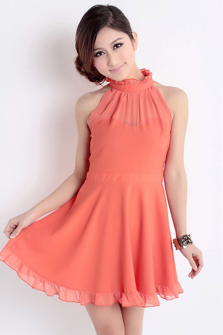 Women-s-Fashion-halter-Dress-Ladies-half-transparent-composite-filament-party-dress-3-color