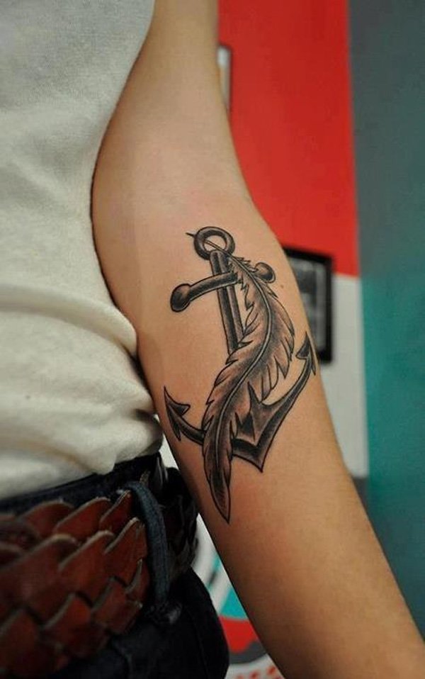 anchor-feather-tattoo