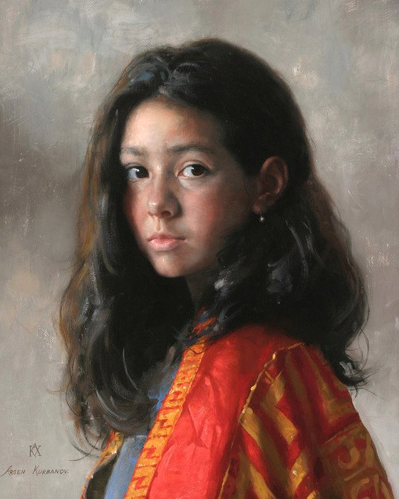 arsen-kurbanov-portrait-painter-oil-dagestan-girl-caucasus-people-artist