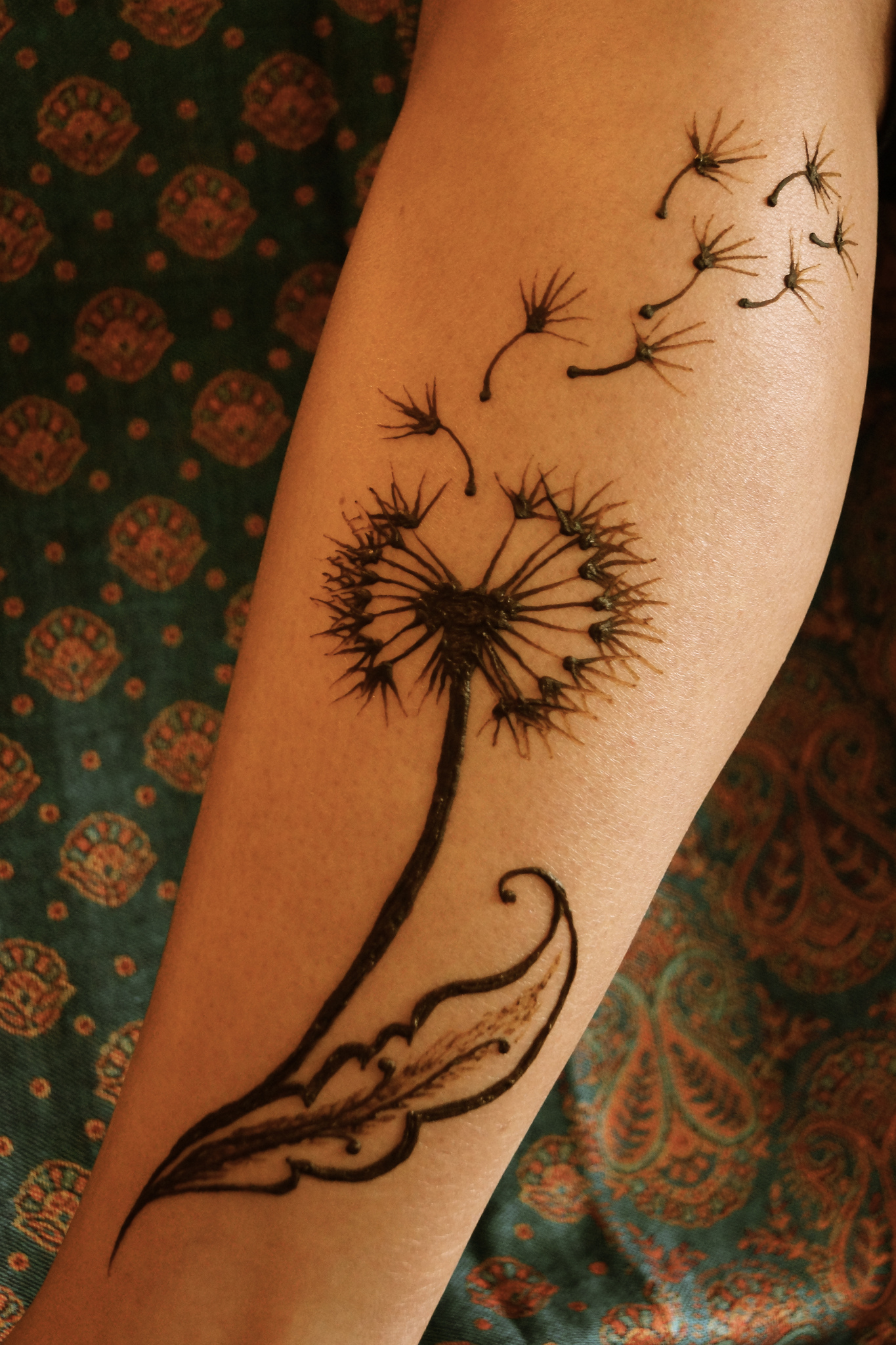 awesome Dandelion Tattoo on hand