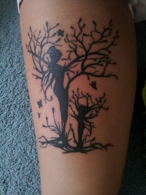 black-ink-mother-child-tree-tattoo