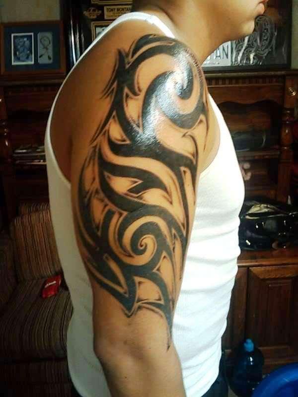knot-tribal-men-tattoo-Full-arm