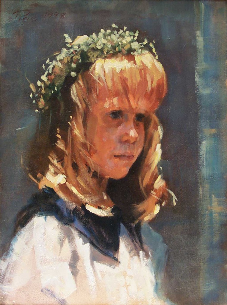 patrick-saunders-painting-portrait-flower-girl