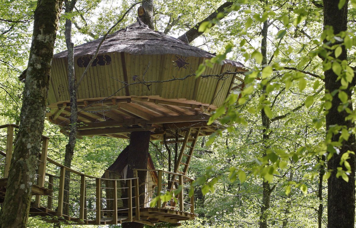 spherical treehouse in Le Pian Medoc in southwestern France