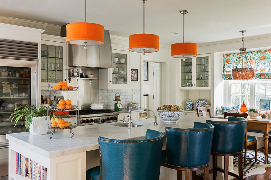 teal-and-orange-kitchen-accents