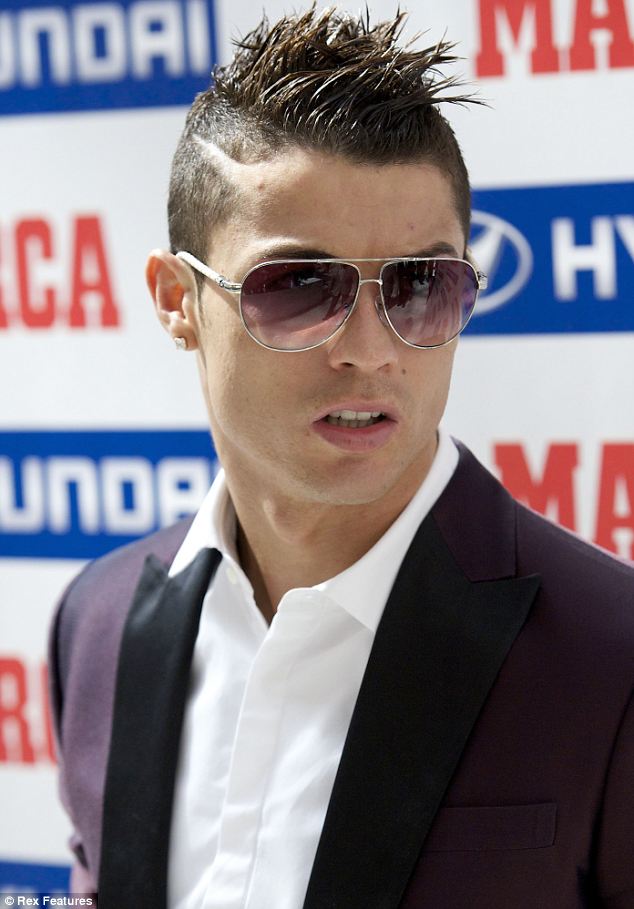 Cristiano Ronaldo showed off a new hairstyle at the Marca awards