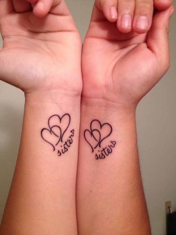 Double-Heart-sister-Tattoos