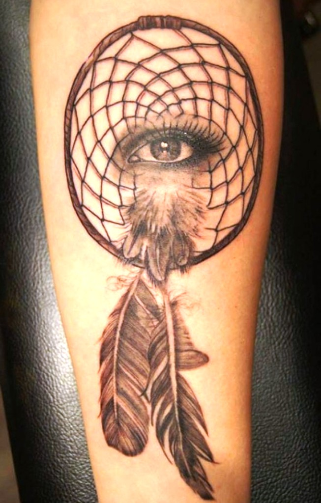 Dreamcatcher-Tattoo-Meaning-With-Eye-Inside