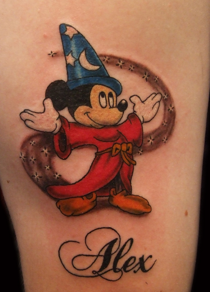 Mickey Mouse and Name Tattoo