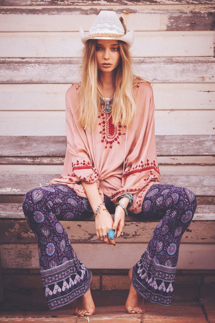 Modern hippie fashion boho chic style