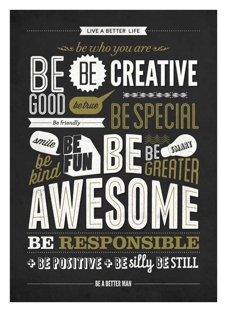 Motivational typography poster