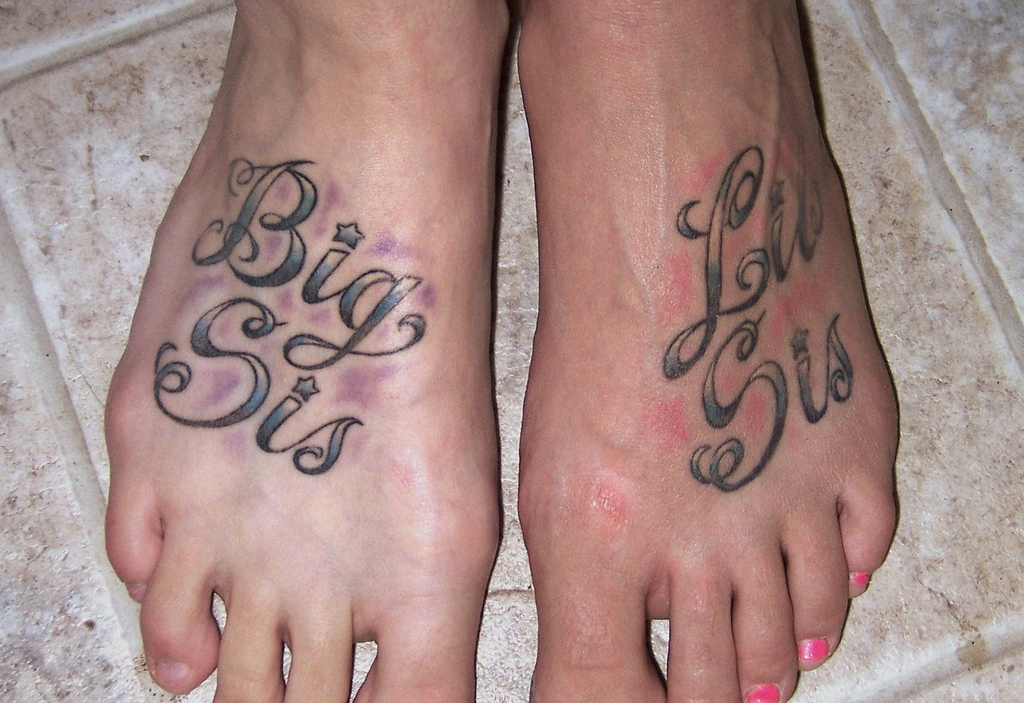 Our tattoos together sister