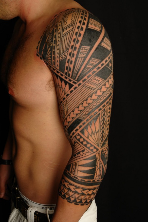 Polynesian-sleeve-tattoo-designs