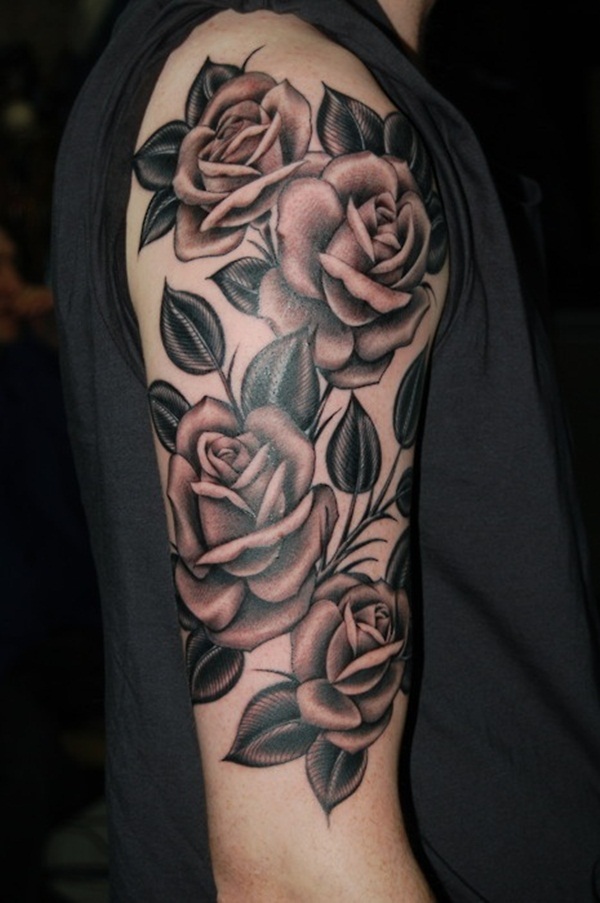 Rose Sleeve Tattoos