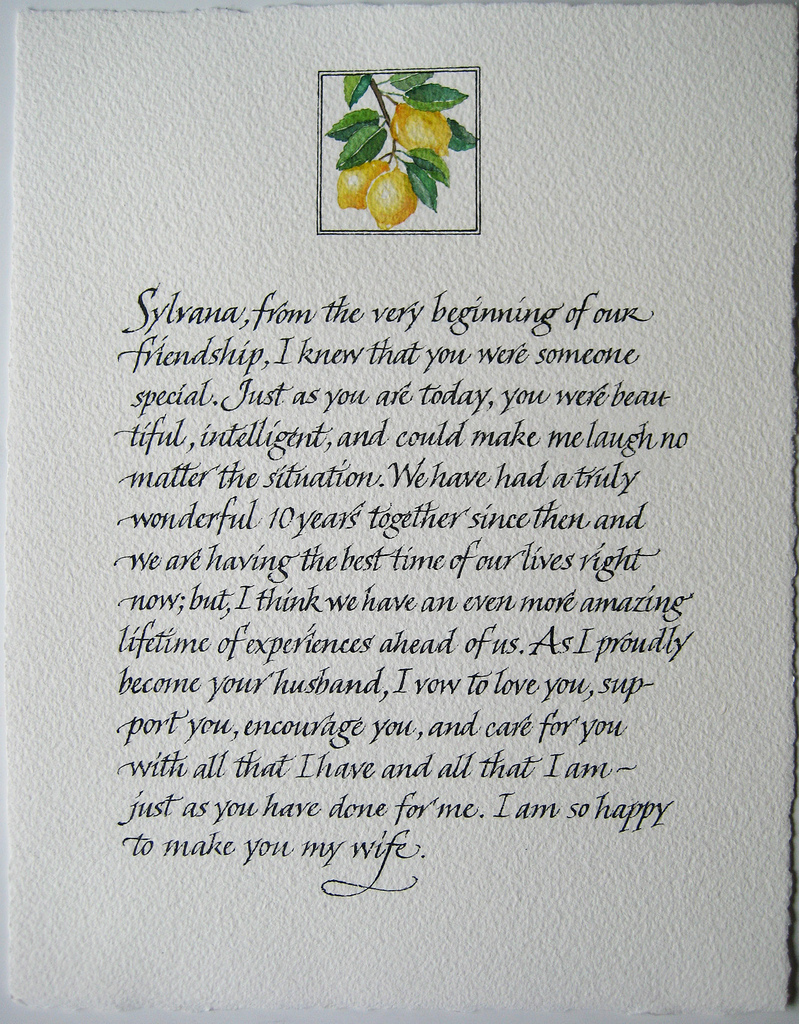 Vows with Lemon branch