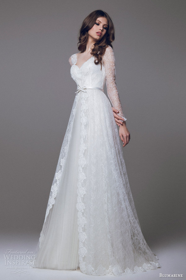 blumarine-2015-bridal-wedding-dress-long-sleeve-lace-overlay
