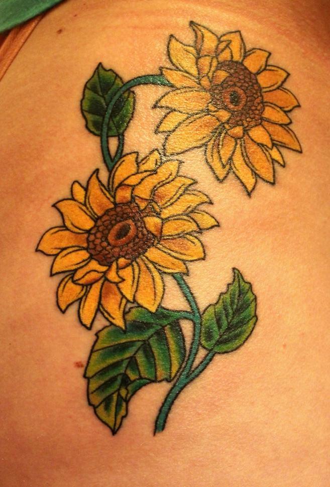first-tattoo-sunflower-by-dennis-revelation-tattoo-kansas-city-mo-planning-on-adding-more-to-it