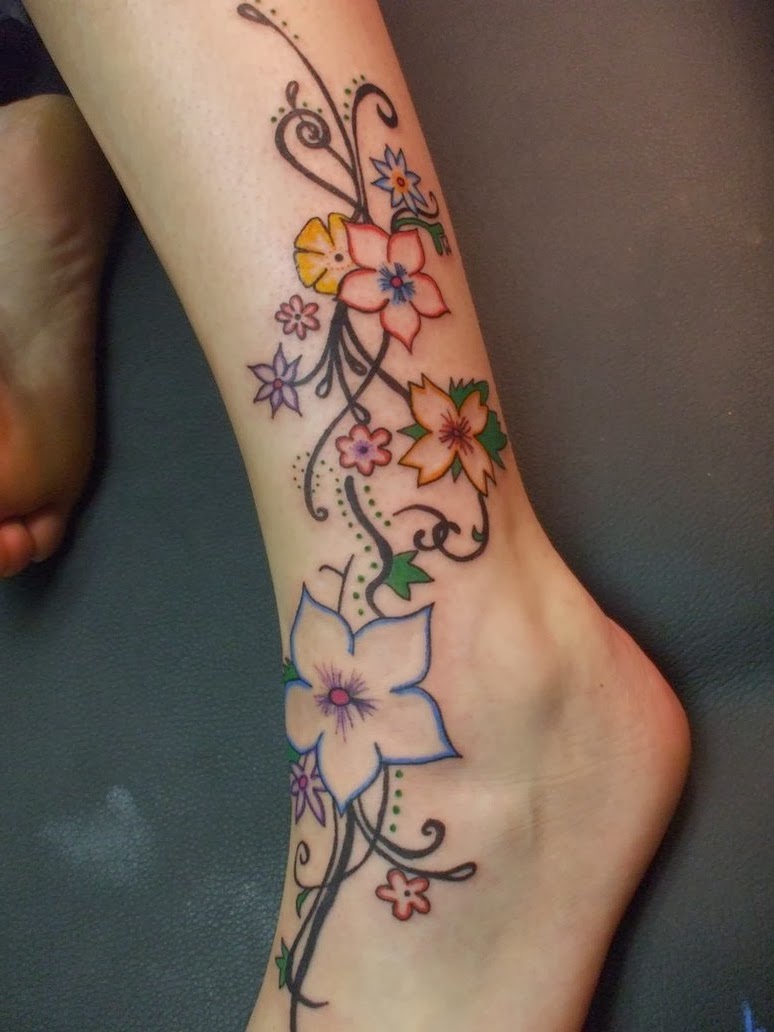 flower-tattoo-designs-on-leg-for-women