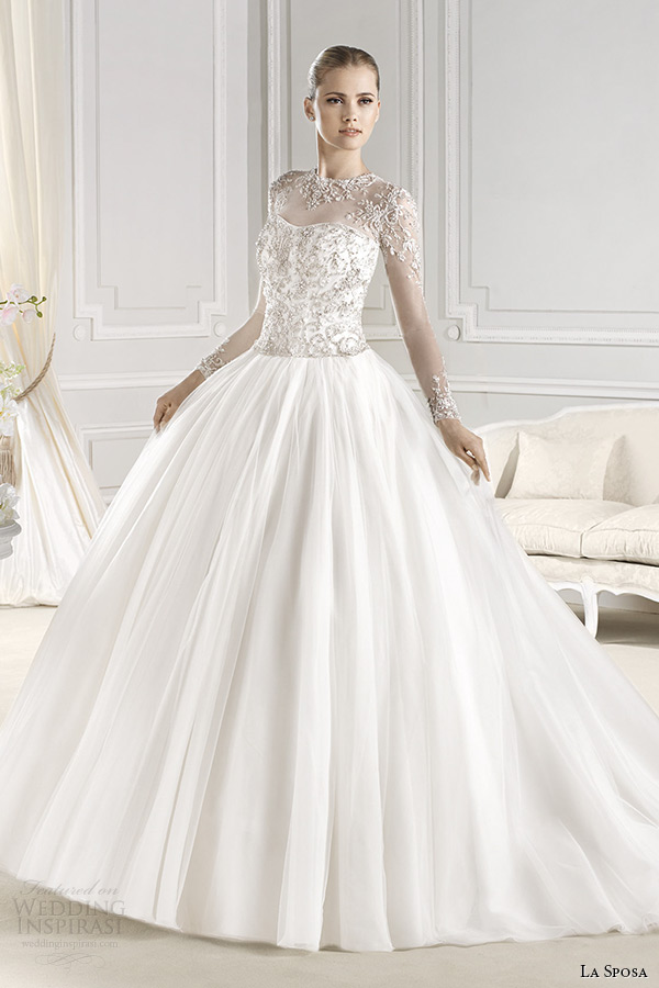 la-sposa-bridal-2015-wedding-dress-sheer-jewel-neckline-long-sleeves-embellished-bodice-wedding-ball-gown-ereden