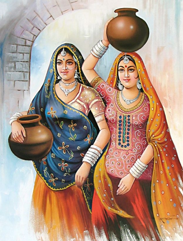 pot-women-indian-paintings