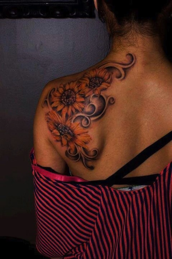 sunflower-shoulder-tattoos