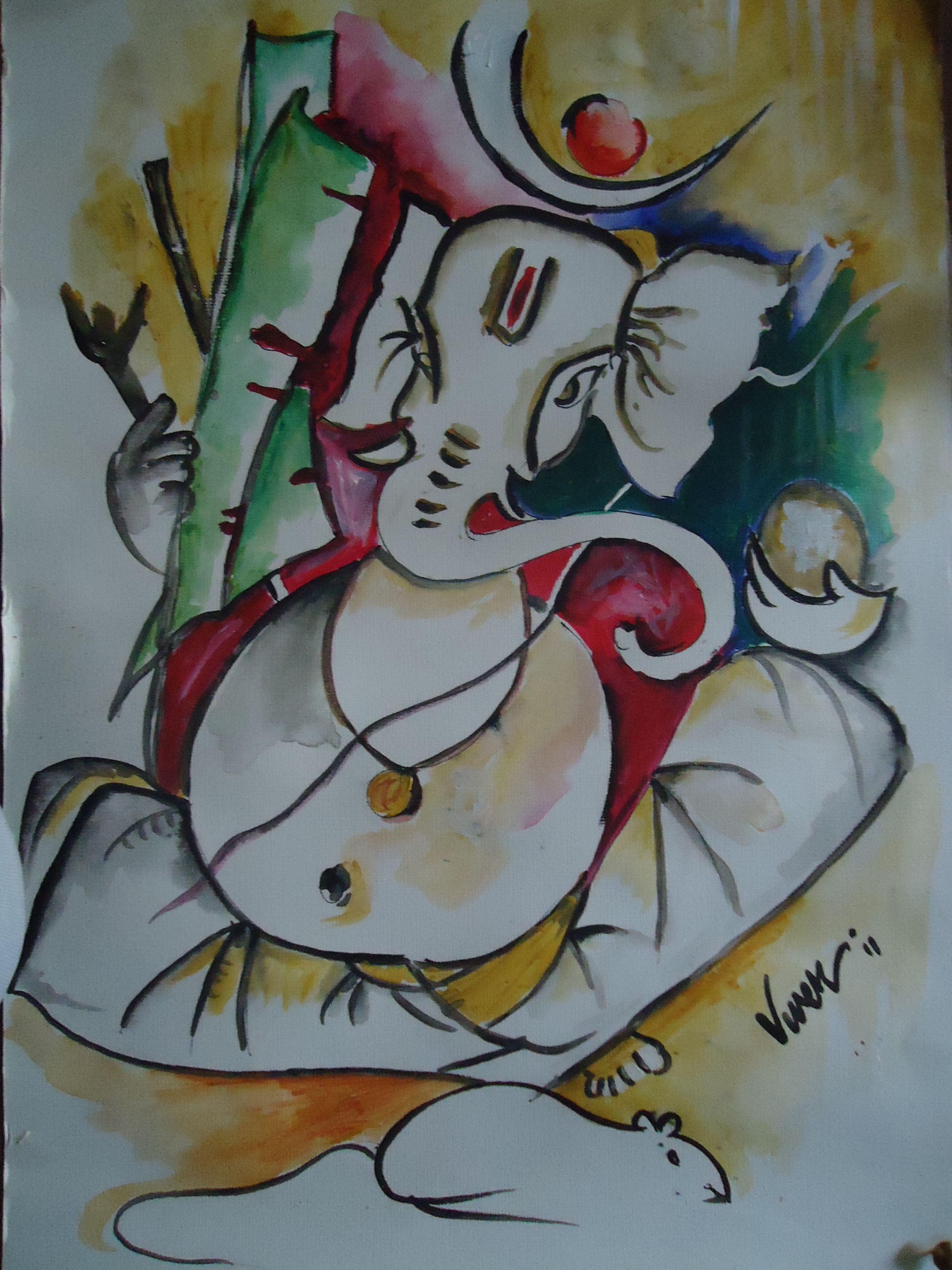 Beautiful Loard Ganesha Painting