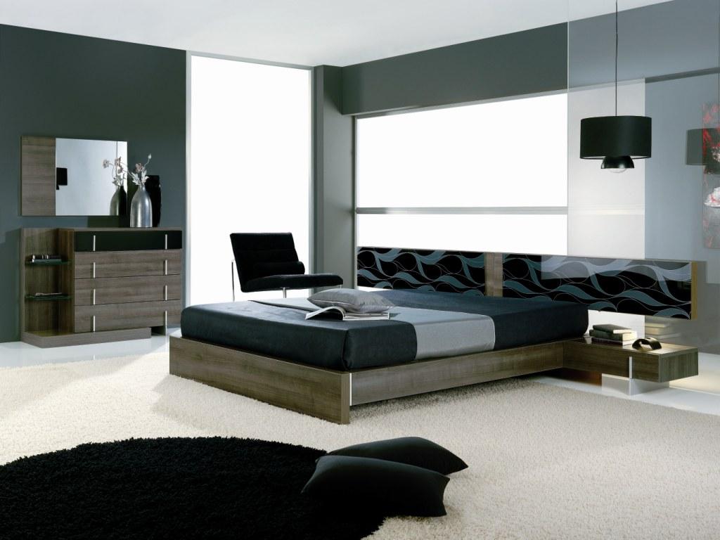 Black Modern Contemporary Bedroom Furniture Design Ideas