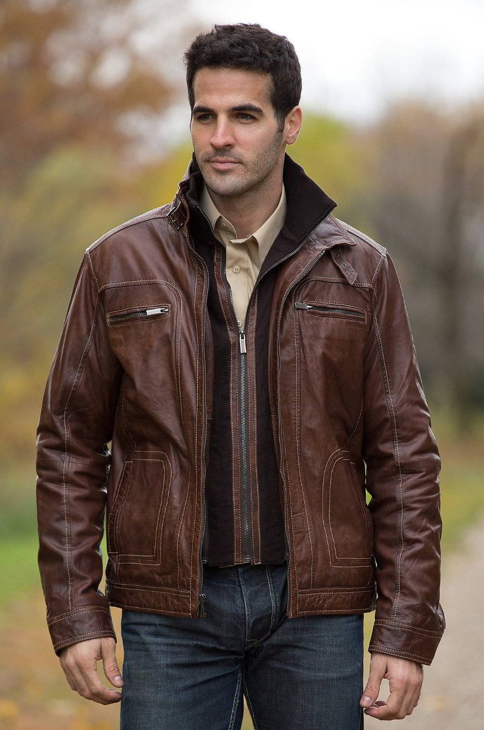 Brown Leather Jackets for Men Picture